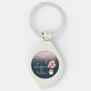Porte-clés Personnalisable 50 & Fabuleux Rose Gold B'day Favo