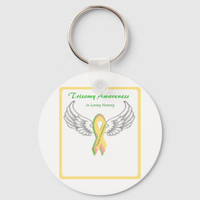 Porte-clés Personnalisable En Mémoire Amoureuse Trisomy 13 (Recto)