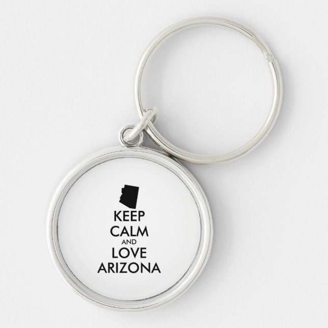 Porte-clés Personnalisable KEEP CALM et LOVE ARIZONA (Devant)