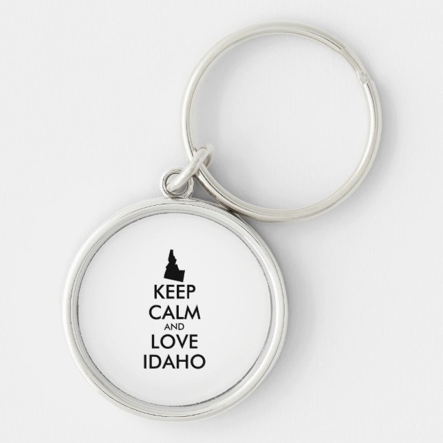 Porte-clés Personnalisable KEEP CALM et LOVE IDAHO (Devant)