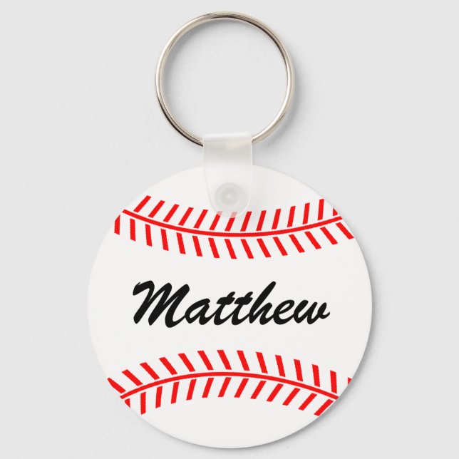 Porte-clés personnalisables de baseball (Recto)