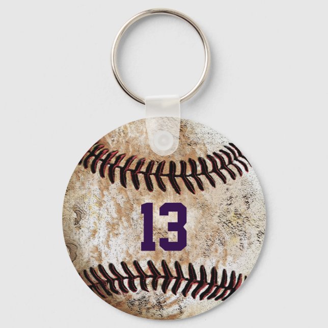 Porte-clés personnalisables pas chers de baseball, (Recto)