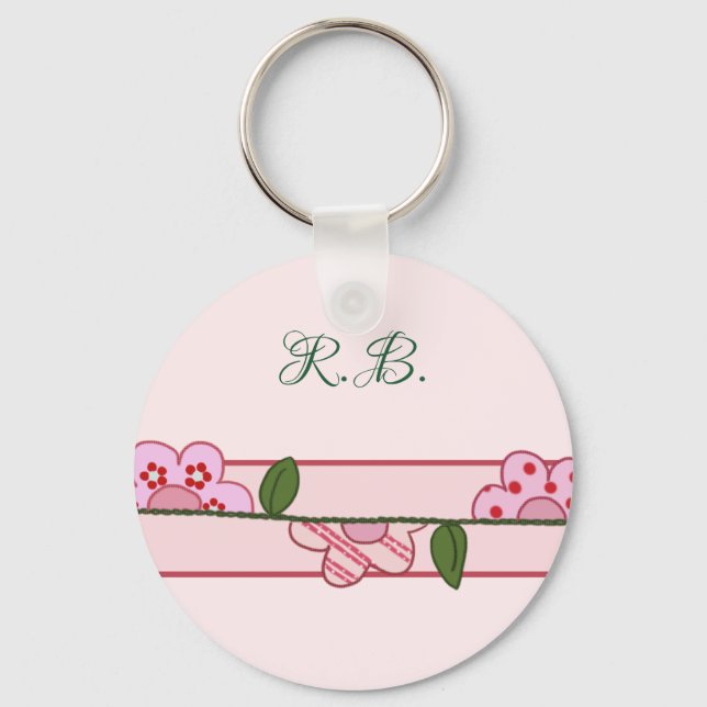 Porte-clés Personnalisation de la moitié de la floraison (Recto)