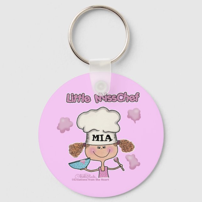 Porte-clés Personnalisation de Little Miss Chef (Recto)
