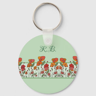 Porte-clés Personnalisation du champ de pavot