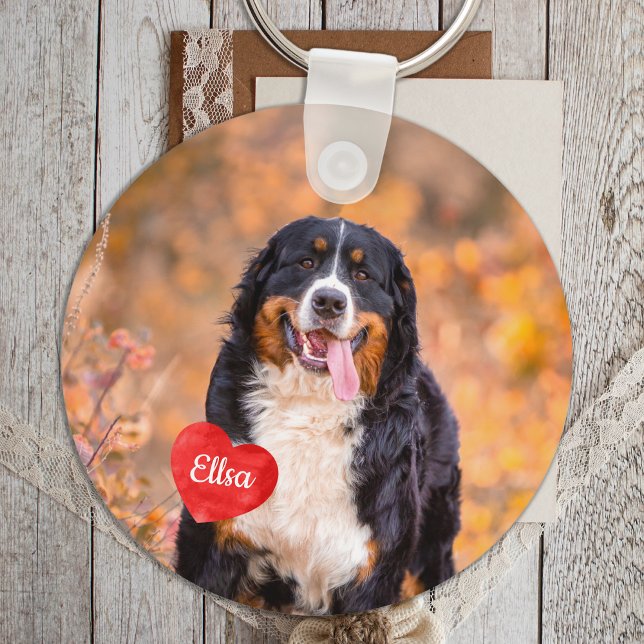 Porte-clés Personnalisé 2 Photo Amoureux des chiens pour anim (Créateur téléchargé)