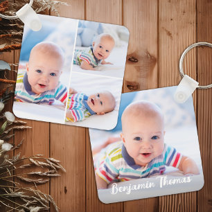 Porte-clés Personnalisé 4 Photo Collage personnalisé bébé mod