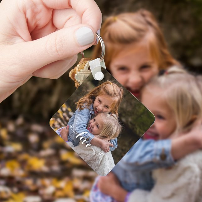 Porte-clés Personnalisé Amour Familial Photo manuscrite Perso (Créateur téléchargé)