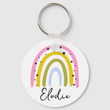 Porte-clés personnalisé au nom Arc-en-ciel Cadeau 