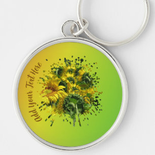 Porte-clés personnalisé avec dégradé de jaune et d