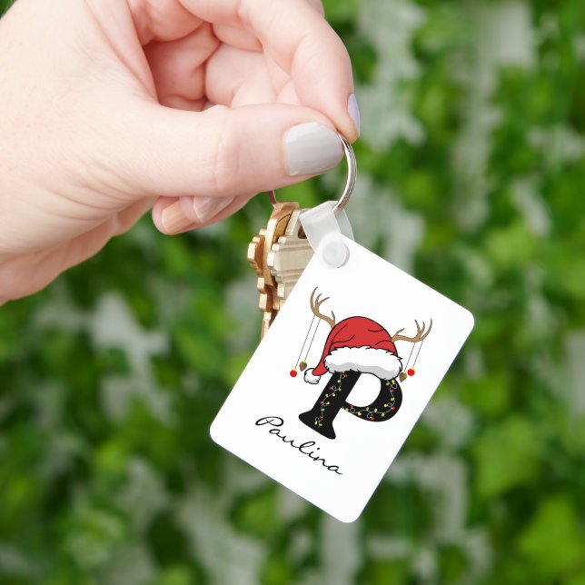 Porte-clés personnalisé avec initiale de l'alphabe (main)