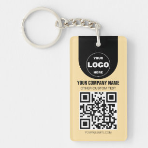 Porte-clés personnalisé avec logo et code QR Cad