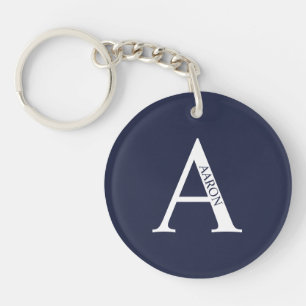 Porte-clés personnalisé avec monogramme et nom