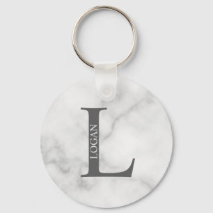 Porte-clés personnalisé avec monogramme et nom