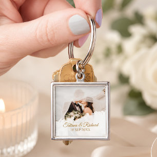 Porte-clés personnalisé avec photo de mariage
