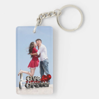 Porte-clés personnalisé avec photo et texte en col