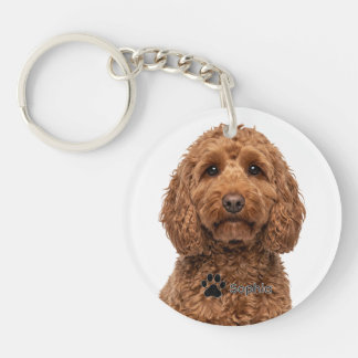 Porte-clés personnalisé avec portrait de Cockapoo