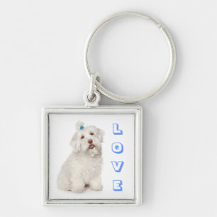 Porte-clés personnalisé Chien amour Puppy Maltais