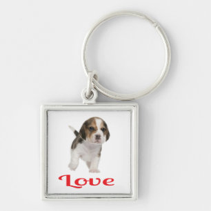 Porte-clés personnalisé Chien Beagle Puppy d'amour