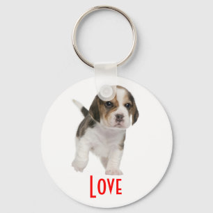 Porte-clés personnalisé Chien Beagle Puppy d'amour