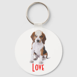 Porte-clés personnalisé Chien Beagle Puppy d'amour