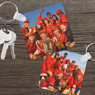 Porte-clés Personnalisé Double Côté Sports Équipe Deux Photo