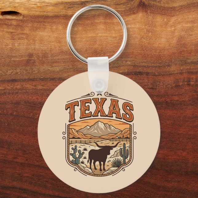 Porte-clés personnalisé du Texas (Recto)