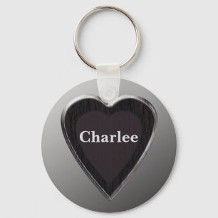 Porte-clés personnalisé en forme de cœur Charlee p