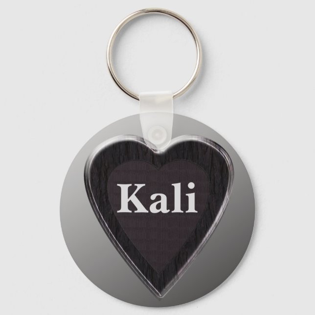 Porte-clés personnalisé en forme de cœur Kali par  (Recto)