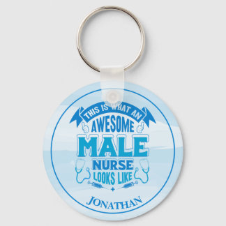 Porte-clés Personnalisé Funny Homme Nurse Porte - clé bleu