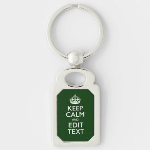 Porte-clés Personnalisé Gardez Le Calme Et Votre Texte Décor