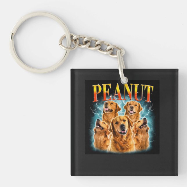 Porte-clés personnalisé Golden Retriever (Devant)