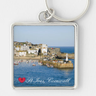 Porte-clés Personnalisé Heart St Ives Harbour Pier Cornwall P