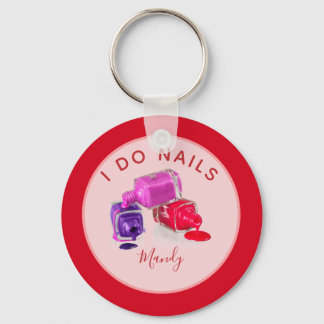 Porte-clés Personnalisé I Do Nails Parties scintillant Porte