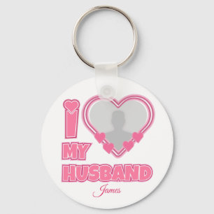 Porte-clés Personnalisé I Love My Wife - Ajouter Nom & Photo