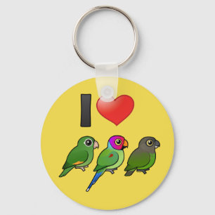 Porte-clés Personnalisé J'aime Porte - clé de perroquets