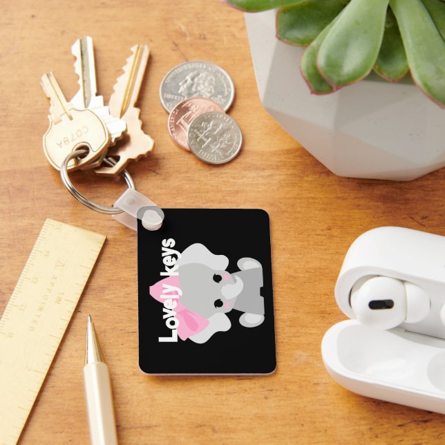 Porte-clés Personnalisé Jovely Keys Texte Baby mignonne éléph (Bureau)