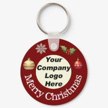 Porte-clés personnalisé Joyeux Noël avec le logo d
