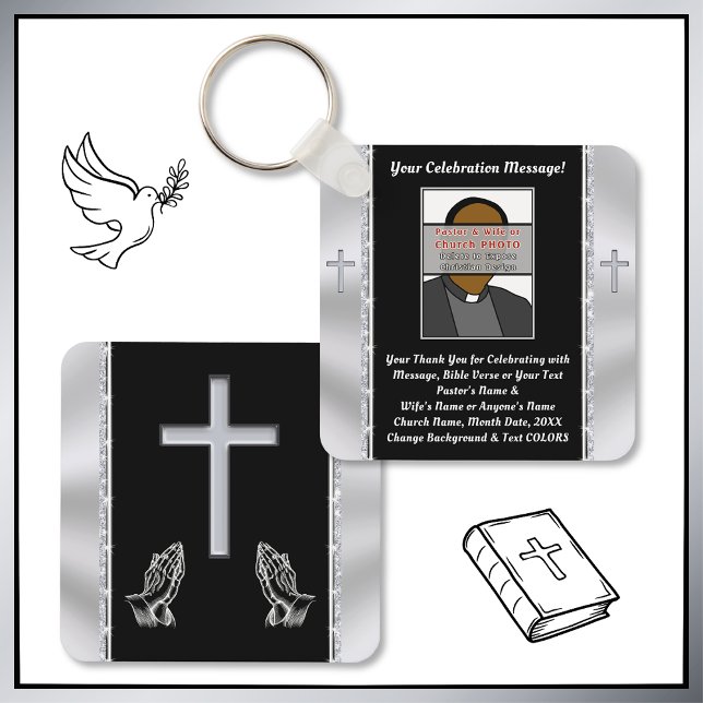 Porte-clés Personnalisé, L'Eglise privilégie les idées, CHANG (Christian Party Favors. Church Anniversary Favors Pastor Anniversary Party Ideas. Christian Keychain)