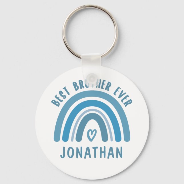 Porte-clés Personnalisé Meilleur Frère Ever Rainbow Brother C (Recto)