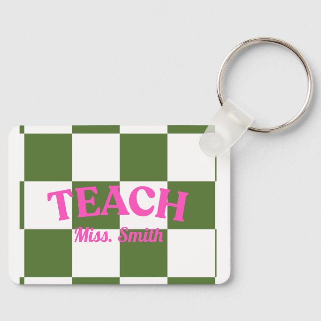 Porte-clés personnalisé mignon pour enseignant (Recto)
