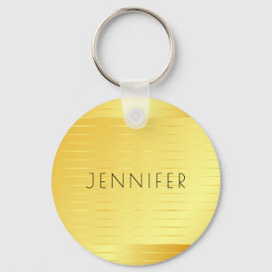 Porte-clés Personnalisé Moderne Elegant Gold Look Modèle