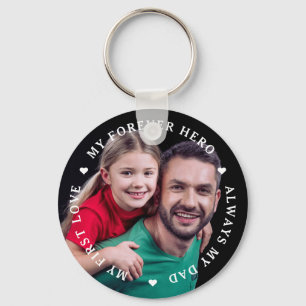 Porte-clés Personnalisé Mon premier amour pour un héros papa 