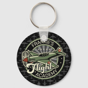 Porte-clés Personnalisé NOM 2ÈME GUERRE MONDIALE Avion de gue