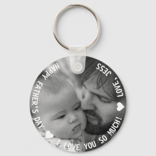 Porte-clés personnalisé Papa, Je t'aime Papa Photo