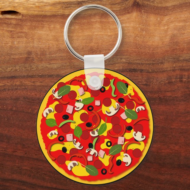 Porte-clés Personnalisé Pizza Lover (Recto)