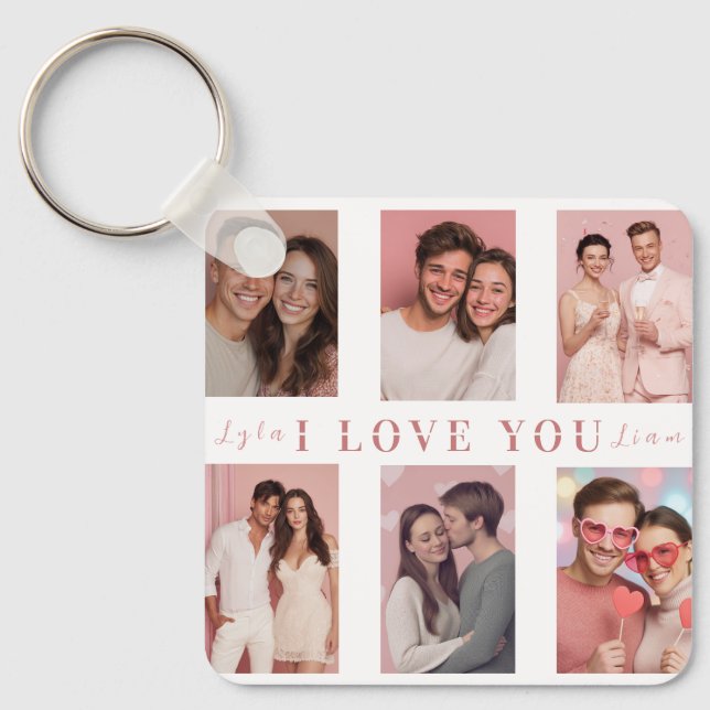 Porte-clés personnalisé pour la Saint-Valentin | C (Recto)