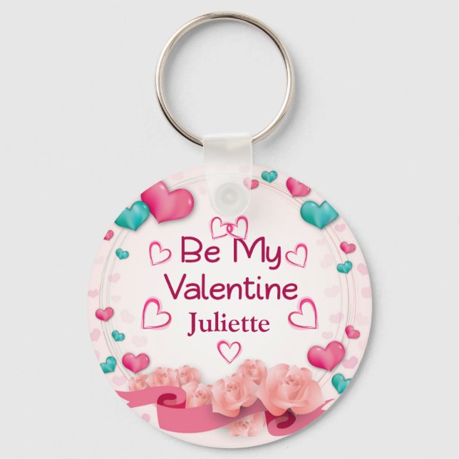 Porte-clés personnalisé Saint-Valentin (Recto)