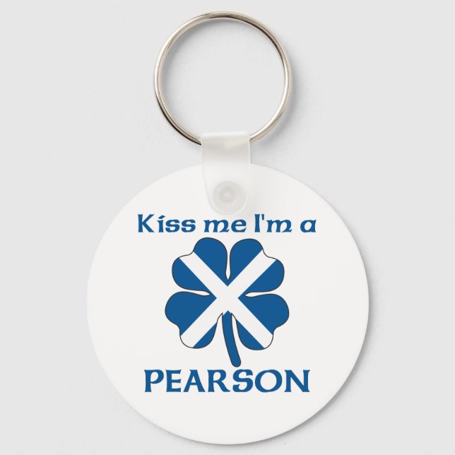 Porte-clés Personnalisé Scottish Kiss Me Je suis Pearson (Recto)
