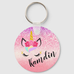 Porte-clés Personnalisé Unicorn Ombre Porte - clé Zipper Pull